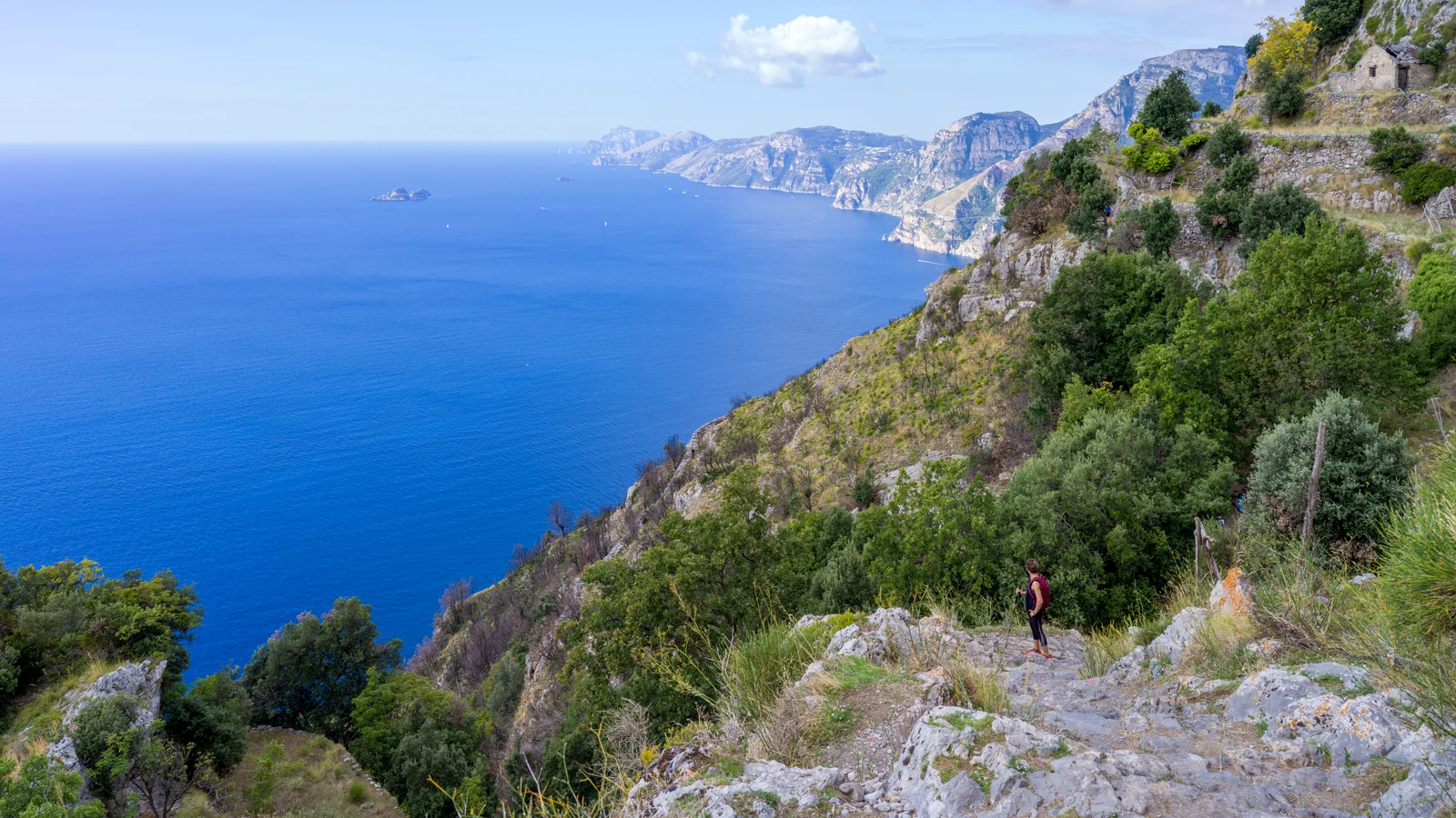Historic detail along the trail at Sentiero degli Dei