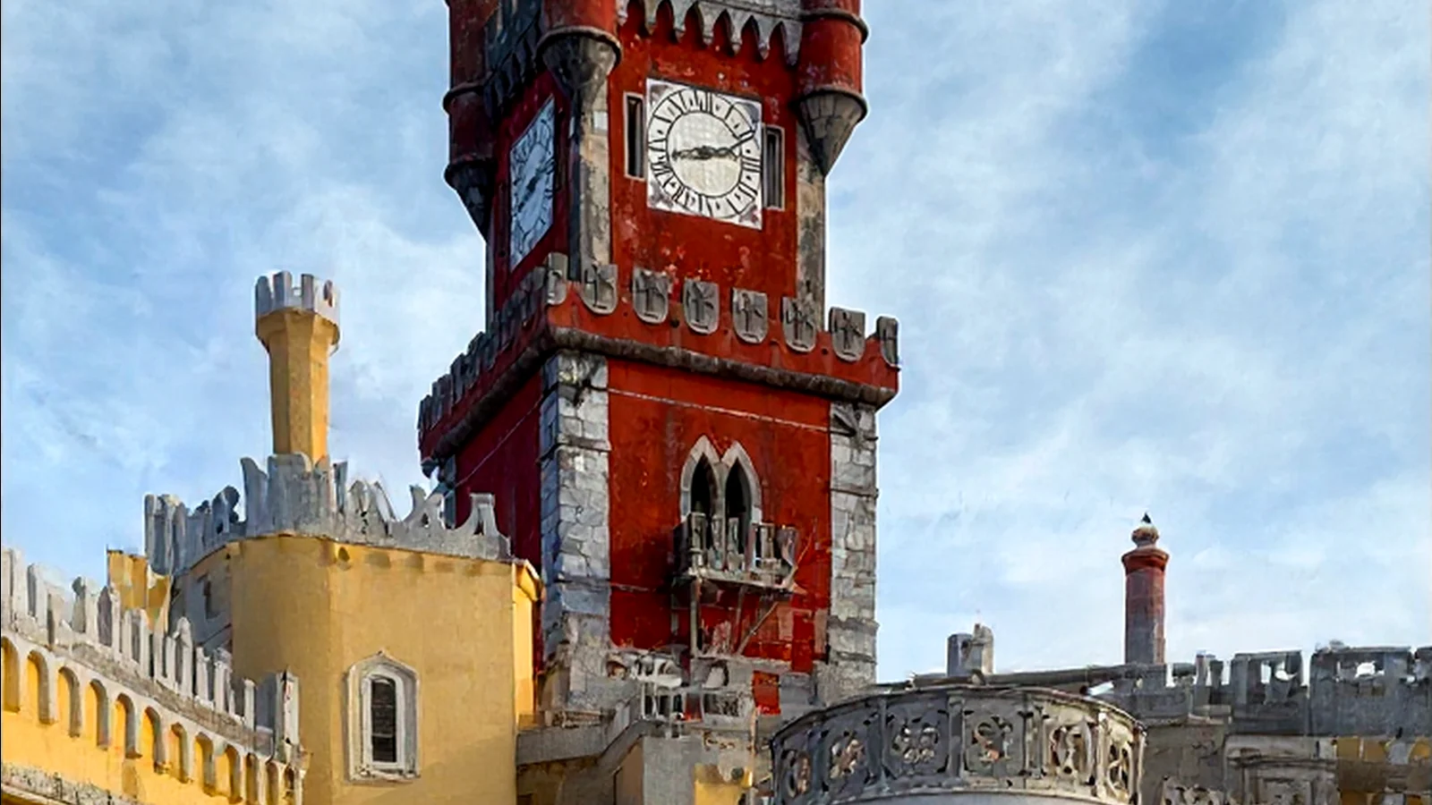 Historic detail along the trail at Pena Palace, Sintra